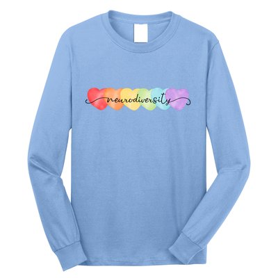 Neurodiversity Autism Awareness Hearts Long Sleeve Shirt