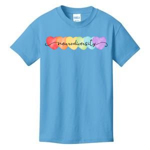 Neurodiversity Autism Awareness Hearts Kids T-Shirt