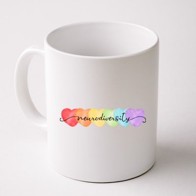 Neurodiversity Autism Awareness Hearts Coffee Mug