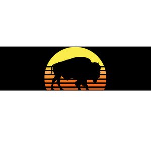 Native American Bison Buffalo Bull Western Indian Retro Sun Bumper Sticker