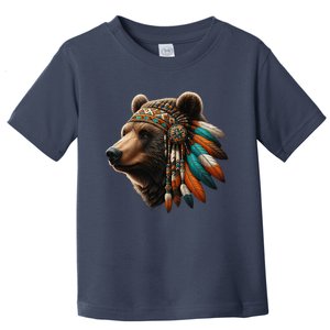 Native American Bear Artwork Native American Day Design Toddler T-Shirt