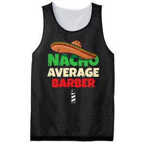 Nacho Average Barber Funny Hairdreser Mesh Reversible Basketball Jersey Tank