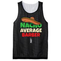 Nacho Average Barber Funny Hairdreser Mesh Reversible Basketball Jersey Tank