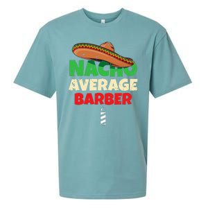 Nacho Average Barber Funny Hairdreser Sueded Cloud Jersey T-Shirt