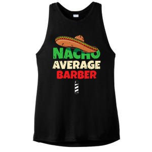 Nacho Average Barber Funny Hairdreser Ladies PosiCharge Tri-Blend Wicking Tank