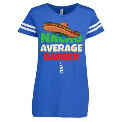 Nacho Average Barber Funny Hairdreser Enza Ladies Jersey Football T-Shirt