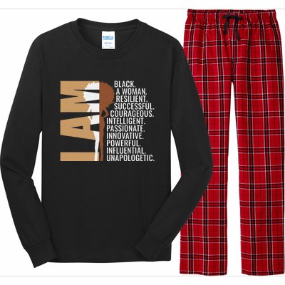 Never Apologize Black History Month BLM Melanin Pride Afro Long Sleeve Pajama Set