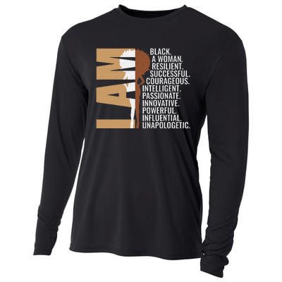 Never Apologize Black History Month BLM Melanin Pride Afro Cooling Performance Long Sleeve Crew