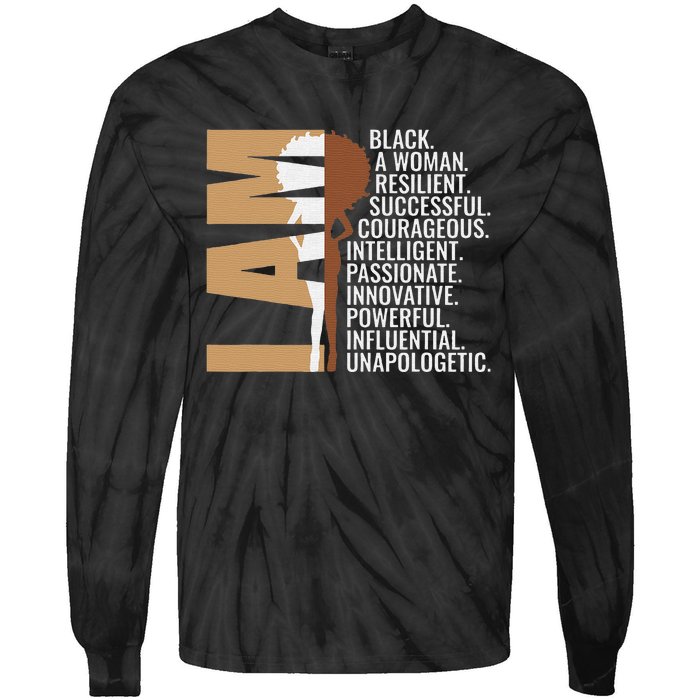 Never Apologize Black History Month BLM Melanin Pride Afro Tie-Dye Long Sleeve Shirt