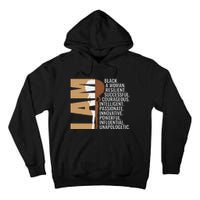 Never Apologize Black History Month BLM Melanin Pride Afro Tall Hoodie