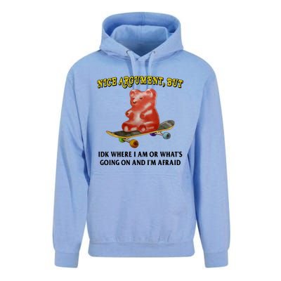 Nice Argument But Idk Where I Am Or WhatS Going On And IM Afraid Unisex Surf Hoodie