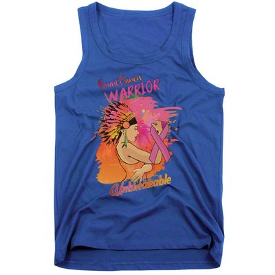 Native American Breast Cancer Unbreakable Warrior Survivor Gift Tank Top