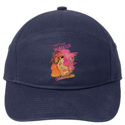 Native American Breast Cancer Unbreakable Warrior Survivor Gift 7-Panel Snapback Hat