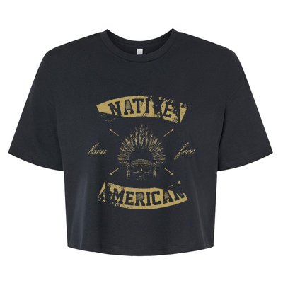 Native American Born Free Bella+Canvas Jersey Crop Tee