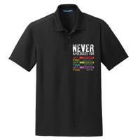 Never Apologize Black History Month BLM Melanin Pride Afro Dry Zone Grid Polo