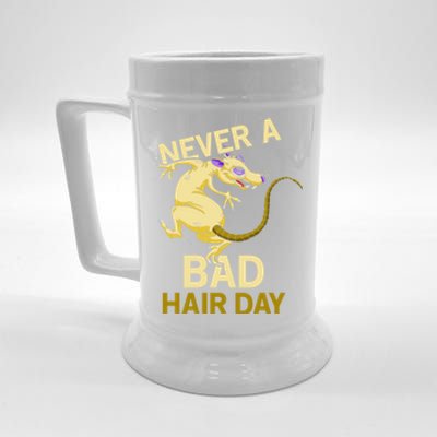 Never A Bad Hair Day Gift Hairless Rats Gift Beer Stein