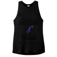 Need A Break From Adulting Try Astral Projection Ladies PosiCharge Tri-Blend Wicking Tank