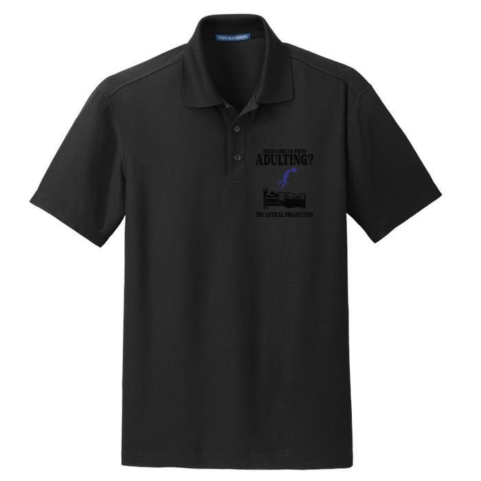 Need A Break From Adulting Try Astral Projection Dry Zone Grid Polo