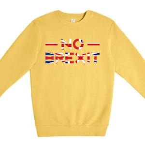 No Anti Brexit England Uk United Kingdom Europe Eu Exit Gift Cool Gift Premium Crewneck Sweatshirt