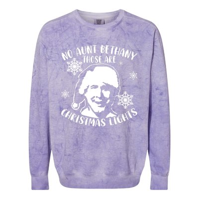 No Aunt Bethany Those Are Christmas Lights Funny Clark Griswold Quote Colorblast Crewneck Sweatshirt