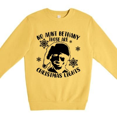 No Aunt Bethany Those Are Christmas Lights Funny Clark Griswold Quote Premium Crewneck Sweatshirt