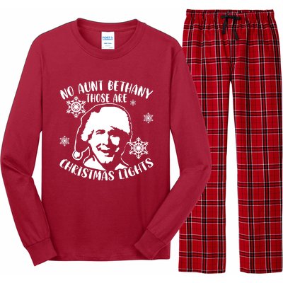 No Aunt Bethany Those Are Christmas Lights Funny Clark Griswold Quote Long Sleeve Pajama Set