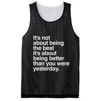 Not About Being The Best It’S Being Better Than Yesterday Mesh Reversible Basketball Jersey Tank