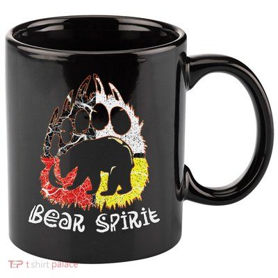 Native American Bear Spirit, Bear Paw 11oz C Handle Ceramic Mug