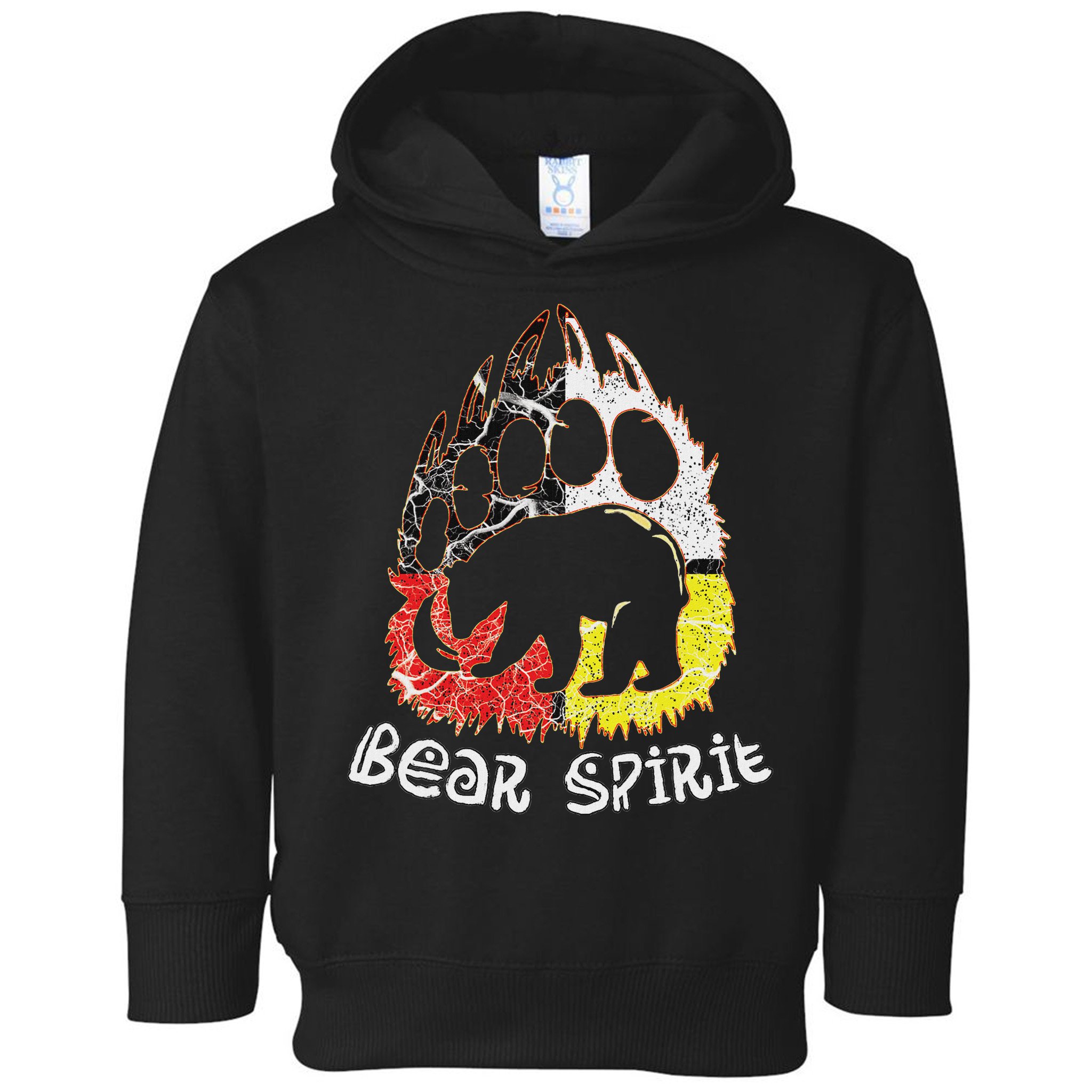 Native American Bear Spirit, Bear Paw Toddler Hoodie