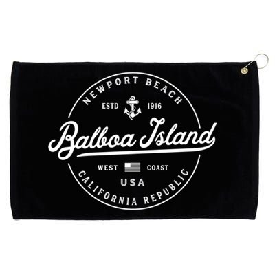 Nautical Anchor Balboa Island California Travel Vacation Gift Grommeted Golf Towel