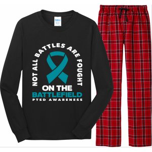 Not All Battles Ptsd Fighter Ptsd Awareness Gift Long Sleeve Pajama Set