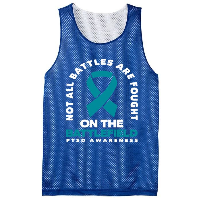 Not All Battles Ptsd Fighter Ptsd Awareness Gift Mesh Reversible Basketball Jersey Tank