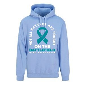 Not All Battles Ptsd Fighter Ptsd Awareness Gift Unisex Surf Hoodie