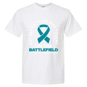 Not All Battles Ptsd Fighter Ptsd Awareness Gift Garment-Dyed Heavyweight T-Shirt