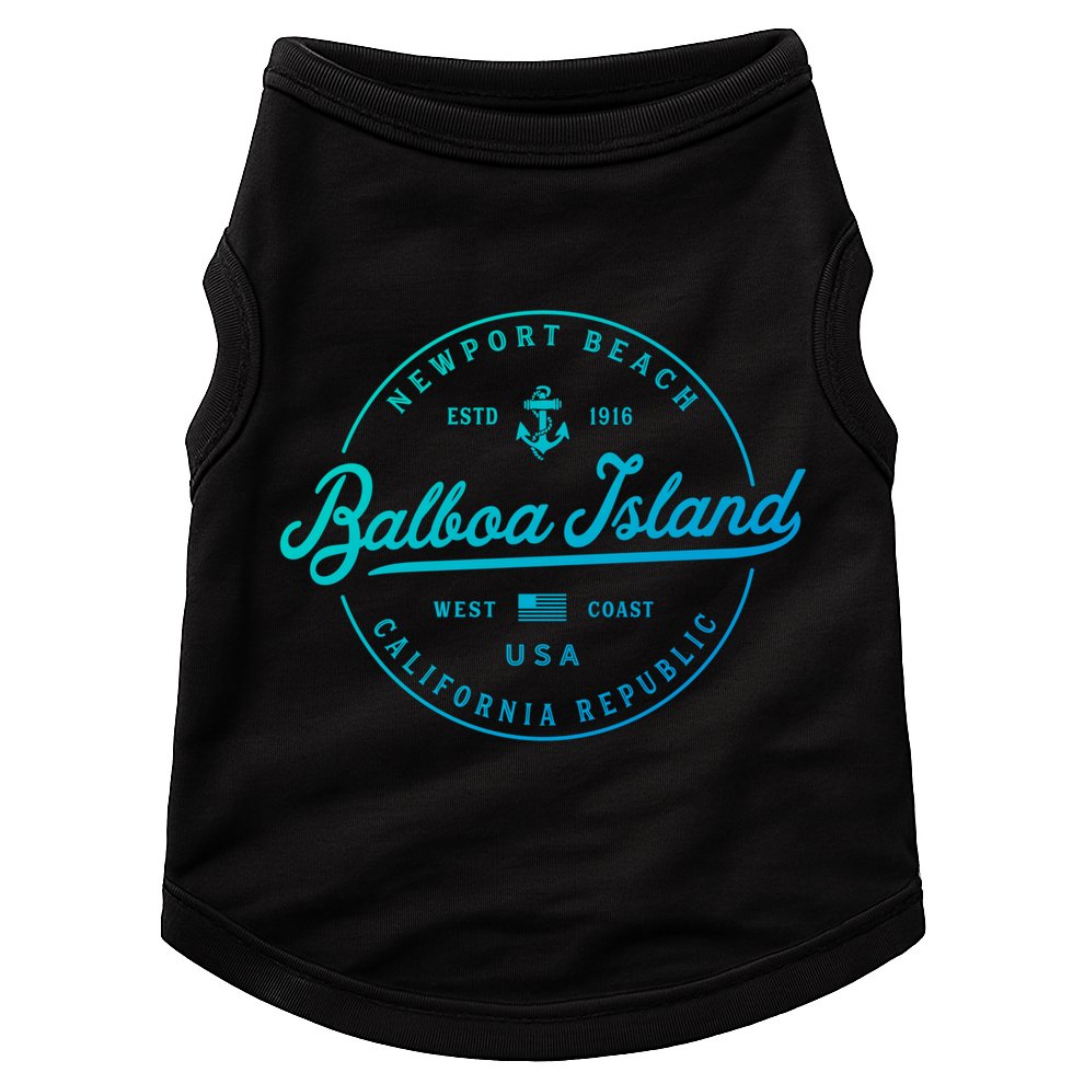 Nautical Anchor Balboa Island California Travel Vacation Gift Doggie Tank