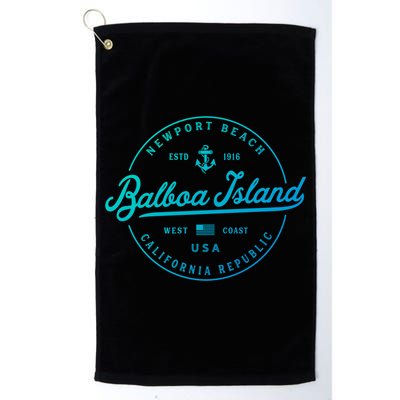 Nautical Anchor Balboa Island California Travel Vacation Gift Golf Towel
