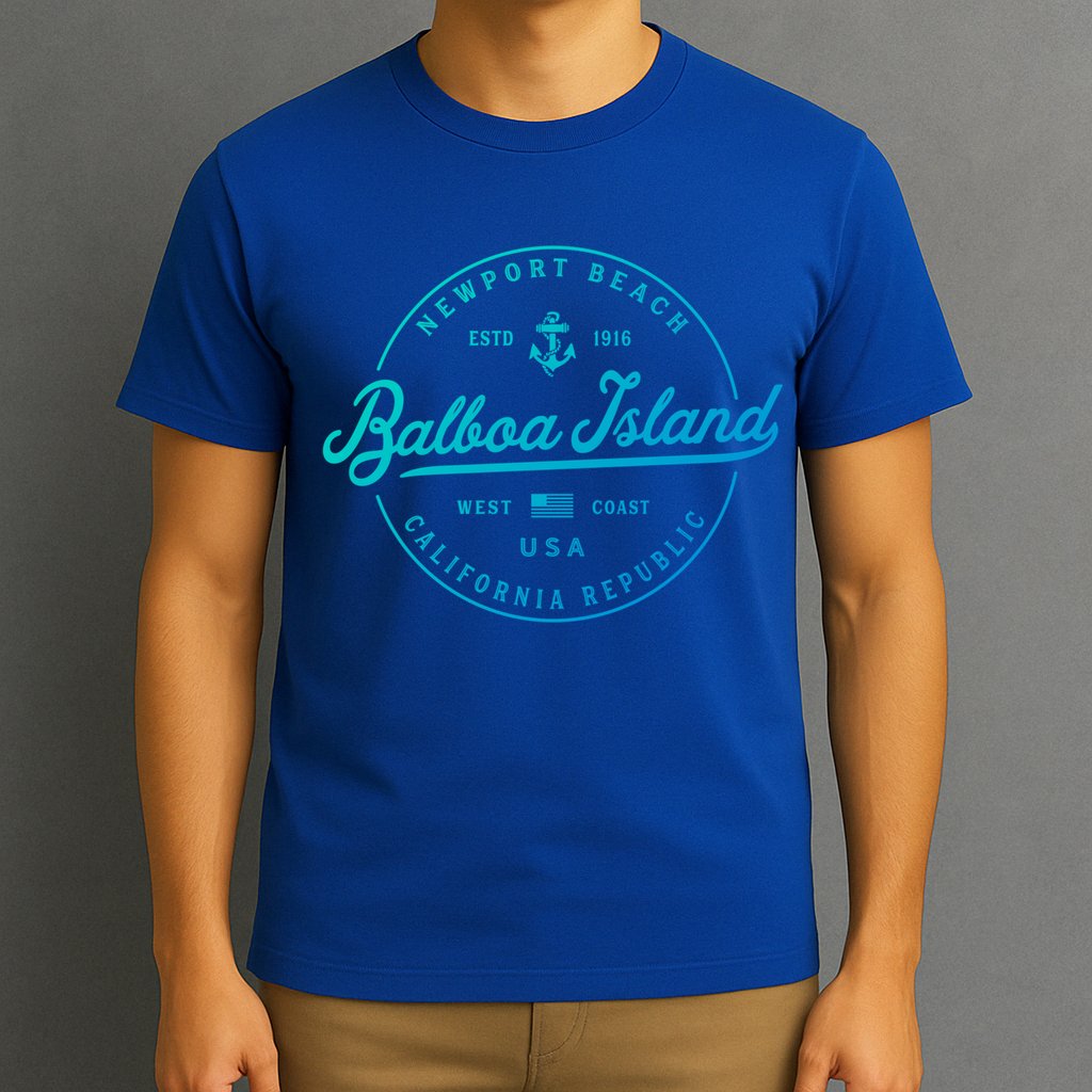 Nautical Anchor Balboa Island California Travel Vacation Gift T-Shirt