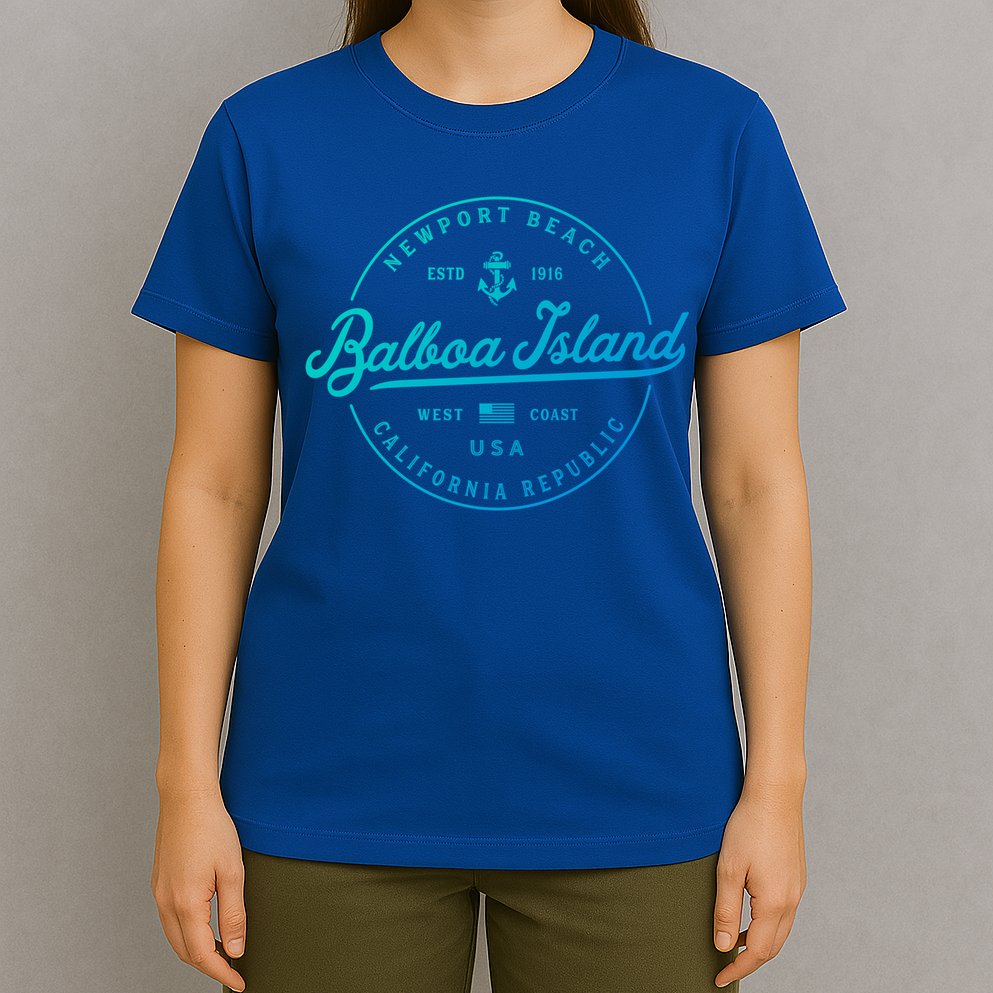Nautical Anchor Balboa Island California Travel Vacation Gift T-Shirt