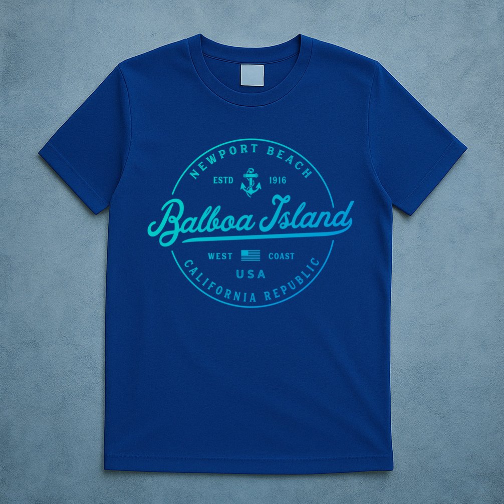 Nautical Anchor Balboa Island California Travel Vacation Gift T-Shirt