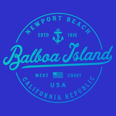 Nautical Anchor Balboa Island California Travel Vacation Gift T-Shirt