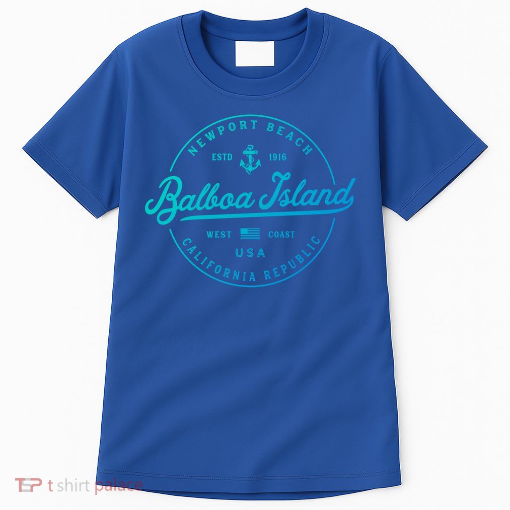 Nautical Anchor Balboa Island California Travel Vacation Gift Tall T-Shirt