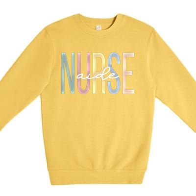 Nurse Aide Boho Nursing Aide Meaningful Gift Premium Crewneck Sweatshirt