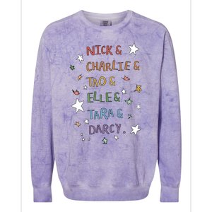 Nick And Charlie Tao And Elle And Darcy Nick And Charlie Cute Leaves Colorblast Crewneck Sweatshirt