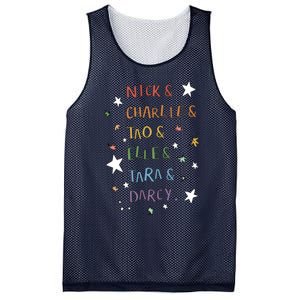 Nick And Charlie Tao And Elle And Darcy Nick And Charlie Cute Leaves Mesh Reversible Basketball Jersey Tank