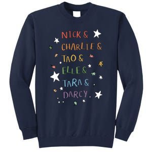 Nick And Charlie Tao And Elle And Darcy Nick And Charlie Cute Leaves Tall Sweatshirt