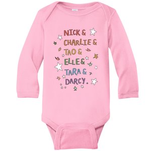 Nick And Charlie Tao And Elle And Darcy Nick And Charlie Cute Leaves Baby Long Sleeve Bodysuit