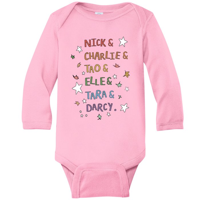 Nick And Charlie Tao And Elle And Darcy Nick And Charlie Cute Leaves Baby Long Sleeve Bodysuit