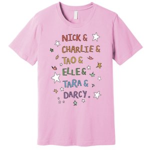 Nick And Charlie Tao And Elle And Darcy Nick And Charlie Cute Leaves Premium T-Shirt