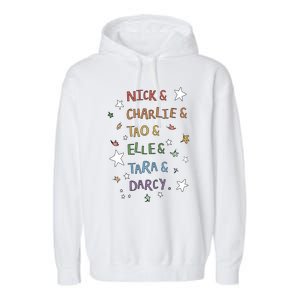 Nick And Charlie Tao And Elle And Darcy Nick And Charlie Cute Leaves Garment-Dyed Fleece Hoodie