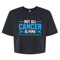 Not All Cancer Is Pin.K Prostate Cancer Awareness Bella+Canvas Jersey Crop Tee